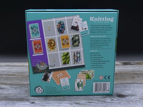 Spielbox von Knitting the Card Game von hinten