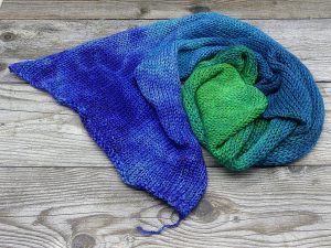 Sock Blank im Farbverlauf von Blau nach Grün
