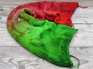 Sock Blank im Farbverlauf von Grün nach Rot
